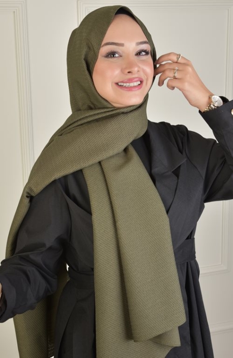 BURDEN İPEK - Royal Cashmere Winter Shawl Khaki BURDEN İPEK - Royal Cashmere Winter Shawl Khaki