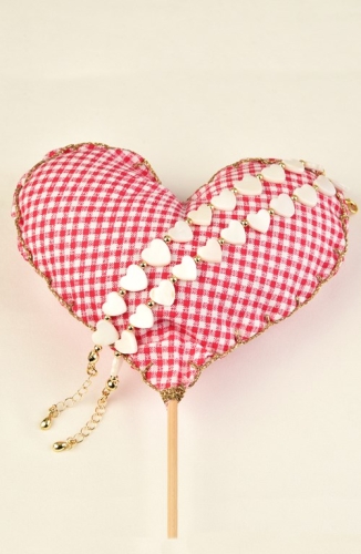 BURDEN İPEK - Sedef Kalp Bileklik Ekru