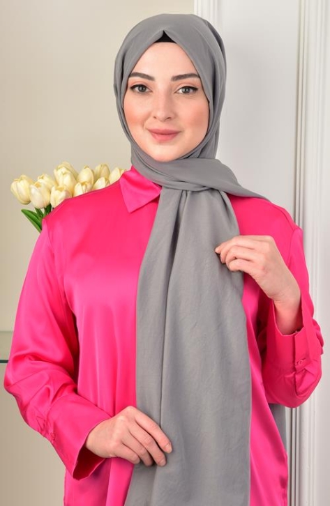 BURDEN İPEK - Soft Breeze Pamuksu Şal Antrasit