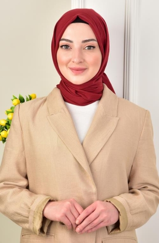 BURDEN İPEK - Soft Breeze Pamuksu Şal Bordo BURDEN İPEK - Soft Breeze Pamuksu Şal Bordo
