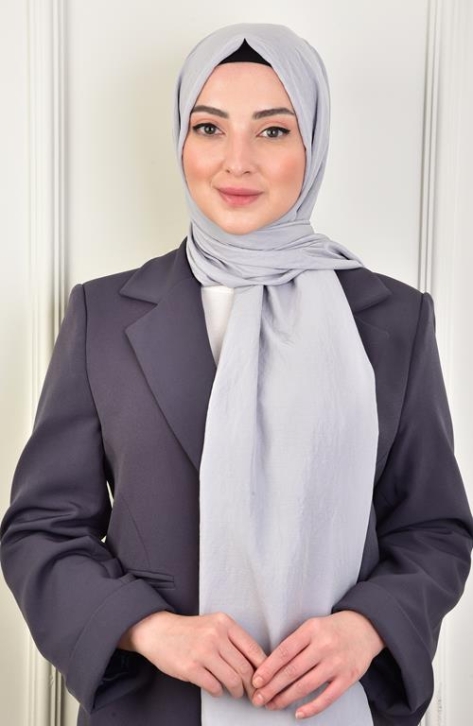 BURDEN İPEK - Soft Breeze Pamuksu Şal Gümüş