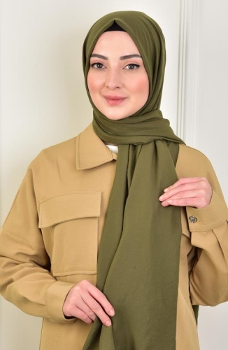 BURDEN İPEK - Soft Breeze Pamuksu Şal Haki