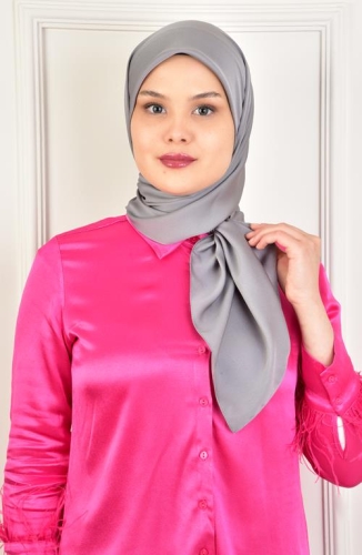 BURDEN İPEK - Soft Rayon Düz Eşarp Antrasit