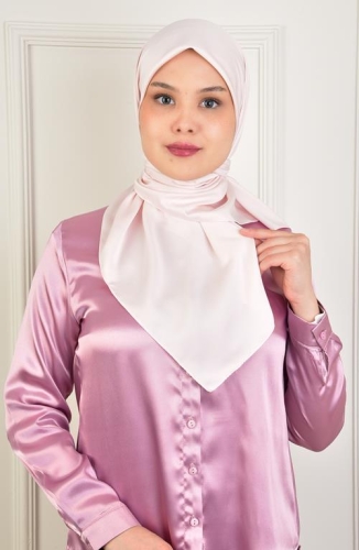 BURDEN İPEK - Soft Rayon Düz Eşarp Gelin Pudrası