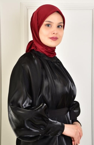 BURDEN İPEK - Soft Rayon Düz Eşarp Bordo