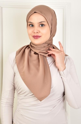 BURDEN İPEK - Soft Rayon Düz Eşarp Kahve
