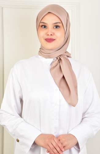 BURDEN İPEK - Soft Rayon Düz Eşarp Vizon