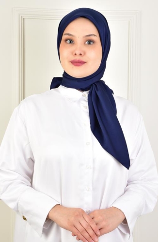 BURDEN İPEK - Soft Rayon Plain Scarf Navy Blue BURDEN İPEK - Soft Rayon Plain Scarf Navy Blue