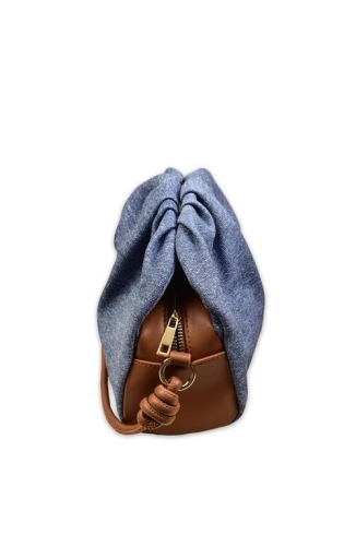 BURDEN İPEK - Stella Kot Çapraz Çanta Mavi