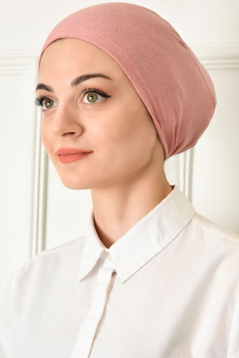 BURDEN İPEK - Stitched Plain Combed Underscarf Powder