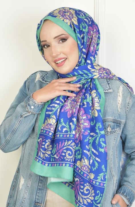 BURDEN İPEK - Sun Soft Pamuksu Desenli Şal Benetton BURDEN İPEK - Sun Soft Pamuksu Desenli Şal Benetton