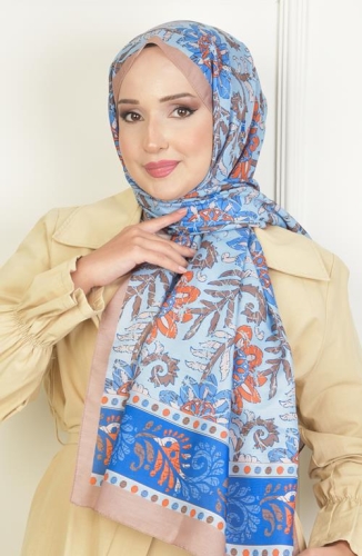 BURDEN İPEK - Sun Soft Pamuksu Desenli Şal Vizon