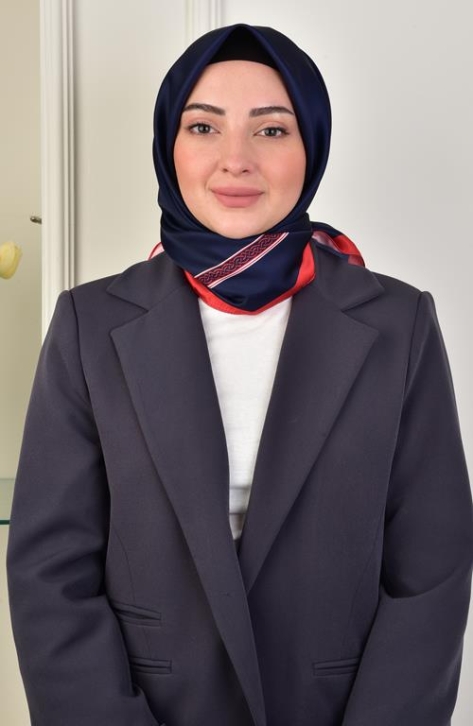 BURDEN İPEK - Twill Monogram Pattern Scarf Red