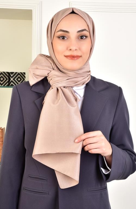 BURDEN İPEK - Vanessa Shawl Coffee With Milk BURDEN İPEK - Vanessa Shawl Coffee With Milk