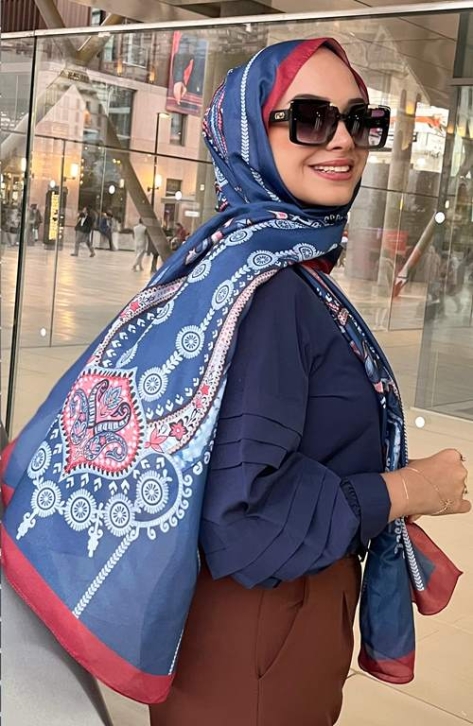 BURDEN İPEK - Zambak Vual Desenli Şal Bordo