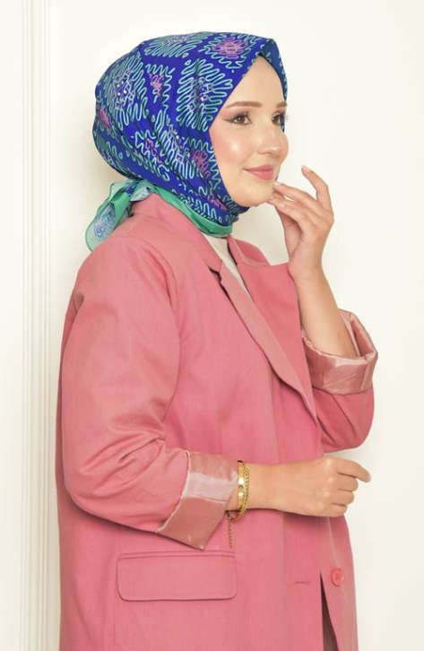 BURDEN İPEK - Zikzak Bursa İpeği Desenli Eşarp Benetton