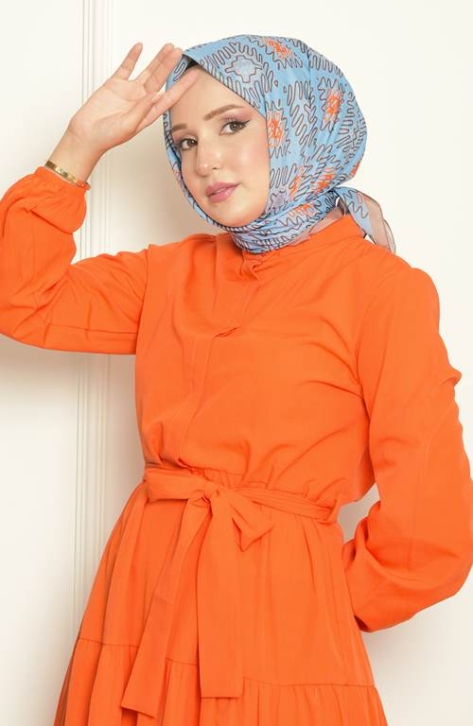 BURDEN İPEK - Zikzak Bursa İpeği Desenli Eşarp Sütlü Kahve